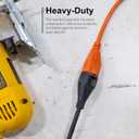GE Outdoor Long Extension Cord, 80 Ft, Grounded Heavy Duty, 16AWG 3 Prong, ETL Listed, Orange (81703)
