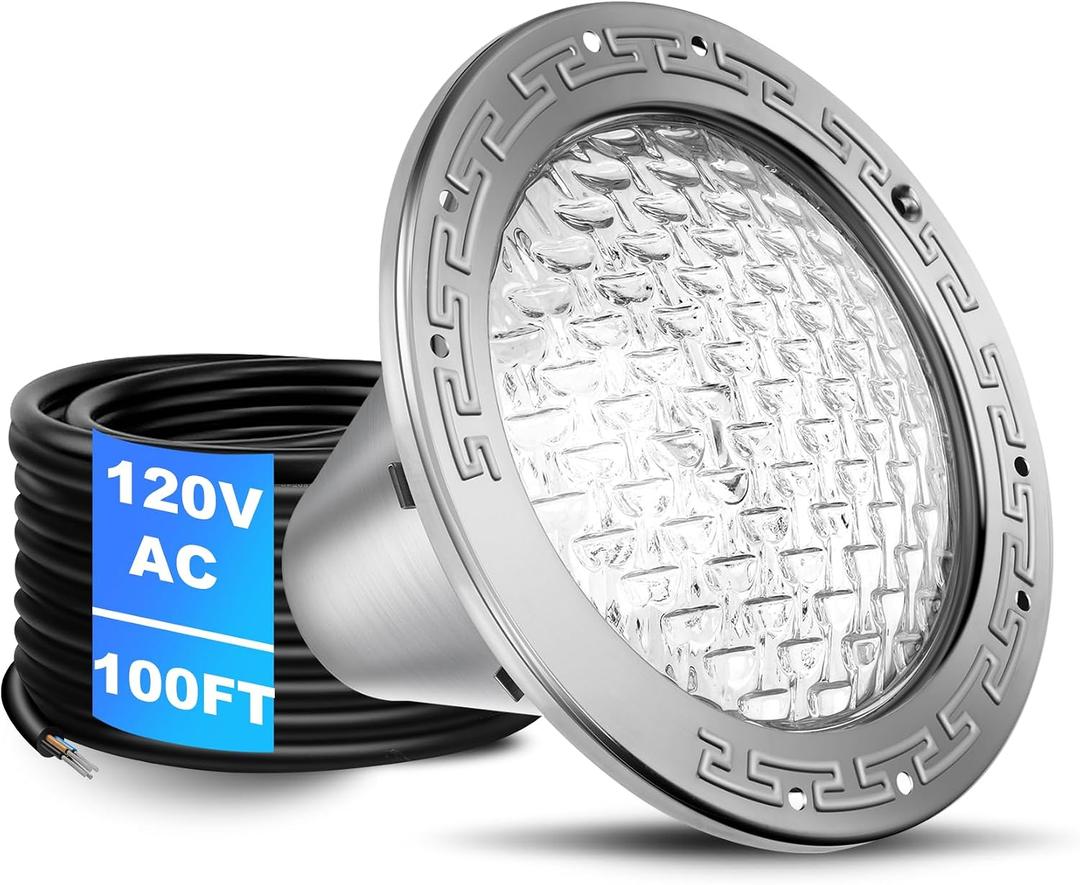 CAtArt 10 Inch Pool Light for Inground Pool,AC120V 6000K Cool White