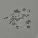 Waydress 26 Piece Rhinestone Iron On Patch A-Z Pearl Bling Rhinestone Letter Patch Glitter Alphabet Applique Rhinestone Pearl English Letter for DIY Craft Supplies(Silver, Solid Style)