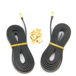 2pcs 2GT Open Timing Rubber Belt Length 1.2Meter Width 6mm with 8pcs Copper Buckle for Ender 3 3D Printer (Open Belt)