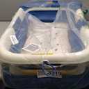 TPN Collapsible Baby Bathtub for Infants to Toddler with Real-time Temp Monitor+Floating Cushion,Foldable Baby Bath Tub Set Applicable 0-36 Month,Perfect Portable Travel Baby Tub for Newborns Boy (Dark Blue)