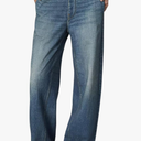 Womens French Terry Wide Leg Sweatpants Jeans Stretch Breathable Comfort Pants for Casual & Workout Y2K Clothes, Size L