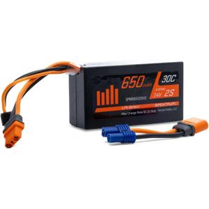 Spektrum 7.4V 650mAh 2S 30C LiPo Battery: IC2, SPMX6502SH2