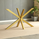 28 Inch Modern Table Base Gold, Metal Dinning Table Legs with Suction Cups, Heavy Duty Desk Base for Marble,Glass,Wood Top, Set of 4 Furniture Legs for Home,Kitchen,DIY Bench Legs Coffee Table (Gold)