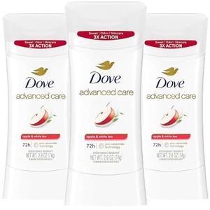 Dove Advanced Care Antiperspirant Deodorant Stick Original Clean With 72-Hour Sweat & Odor Protection, 2.6 oz (Pack Of 3)
