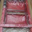 3 Step Ladder, Folding Step Stool with Wide Anti-Slip Pedal Sturdy Steel Ladder with Cushioned Handle for Adults Home (Red)