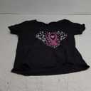 Womens Faith Hope Love Breast Cancer Awareness Pink Ribbon Warrior V-Neck T-Shirt, Black, Extra Large, Black 