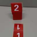 Tuanse Table Numbers 1-25 Acrylic Double Side Numbered Table Tents Plastic Restaurant Wedding Numbers Cards Signs for Party Banquets Wedding Reception (Red, White)