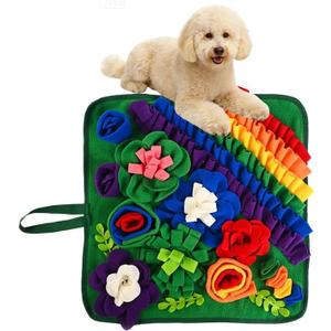 Snuffle Mat for Dogs Cats, Pet Treats Feeding Mat, 17.7x17.7inch for Small/Medium, Interactive Dog Puzzle Toys, Felt Wool Dog Sniff Mats for Slow Feed, Encourages Natural Foraging Skills