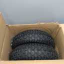 (2-Pack) 16x6.50-8 Pneumatic Tires on Rim - Universal Fit Lawn Mower and Yard Tractor Wheels - With Chevron Turf Treads - 3" Centered Hub and 3/4" Bushings - 396 lbs Max Weight Capacity