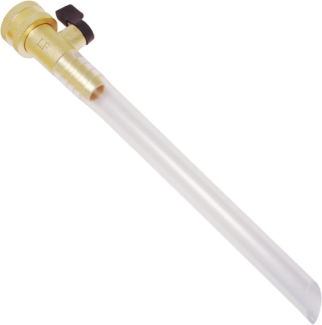 Brass RV Water Tank Filler - W/Shutoff Valve Eliminate Line Backflow Lead-Free Bevelled 5/8" Fill Tube Hand Tool Taps