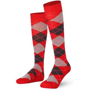 Mysocks Unisex Knee High Long Socks Argyle (8-11)