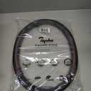 Microfiber Leather 15" Universal Fit Car Steering Wheel Cover, Elastic Breathable and Odorless, Black with Red Accent