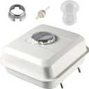 HGC Fuel Tank For Honda GX160 5.5HP GX200 6.5HP GX140 White Engine with Petcock Gas Cap Filter Replaces 17510-ZE1-020ZA
