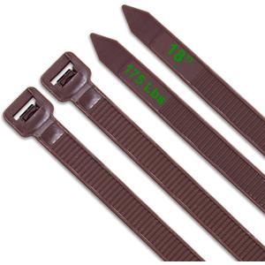 Cable Ties 18 Inch, Brown Zip Ties 40 Pieces, Thick 0.35 inch 175 Pounds Strength, Heavy Duty Outdoor Plastic Ties for Indoor Plants, Garden, Home