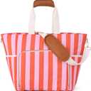Large Insulated Soft Cooler Bag 30L with Leakproof Lining, Family Size Portable Cooler for Picnic, Beach, Camping, Travel, Orange powder