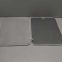 14.6*11.8 inch Microfiber Dish Drying Mat,2 Compact Ultra Absorbent Dish Mat Drying Kitchen Mat,Small Dish Drying Mats for Kitchen Counter,Draining Racks,Sinks (Gray)