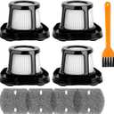 4-Pack Handheld Vacuums Replacement Filter for Bissell Pet Hair Eraser Lithium Ion Cordless Hand Vacuum 2284W 2389 2390 2390A, Black