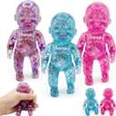 Squishy Slow Rising Glitter, GlitteDoll Squishies Stress , quishy Sensory Fidget, Fidgets Malt Sugar Squishy Relief Fidget Sensory for Anxiety Stress 3PCS