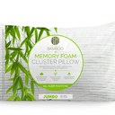 Essence of Bamboo Jumbo Pillow 20x28in Memory foam Cluster Pillow