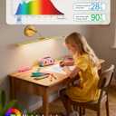 Hardwired Picture Lights for Wall,Gold Led Art Light for Painting,Modern Metal Picture Frame Light,3CCT Dimmable Poster Gallery Painting Bookshelf Portrait Lights for Pictures On Wall 8W, 24 Inch