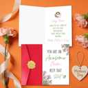 Funny Double-Sided Mother's Day Card for Mom, Awesome Mom Card from Son Daughter with Red Envelope and Sticker