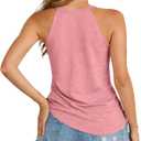 Summer Tops High Neck Halter Tops for Women - Lightweight Stretchy Loose Fit Tank Top Women - Casual Dressy Sleeveless Blouse (XL)