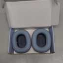 Upgraded Silicone Ear Cushions for AirPods Max Headphones 2024, Protein Leather Covered Ear Pads with Silicone & Memory Foam and Magnet (Blue)