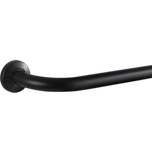 Eclipse Barnes Curtain Rods, Blackout Curtain Rod, 1 Inch Wrap Around Adjustable Curtain Rod, Curtain Rods For Windows 48 to 86 Inch, Matte Black Curtain Rod