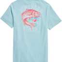 vineyard vines Mens Painted Redfish Short-Sleeve Pocket Tee (X-Large, Aqua Haze)