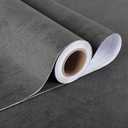 Stickyart Peel & Stick Concrete Wallpaper - Charcoal Grey, Waterproof, Removable - 15.8"x78.7"