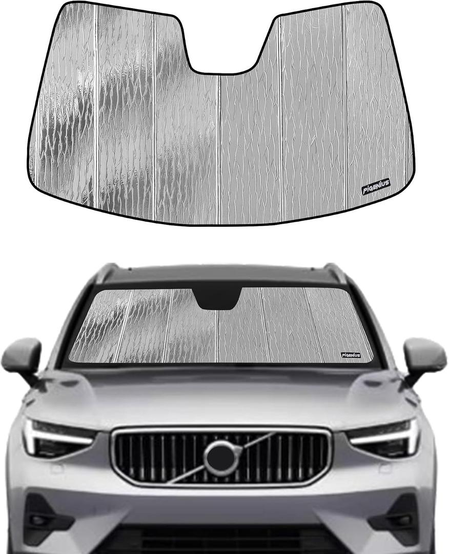 Pigenius Windshield Sun Shade for Volvo XC40/XC40 Recharge 2019-2024 Front Window Sunshade - AstraGuard