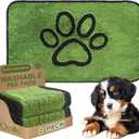 Qeils Reusable Dog Pee Pads, 2 Pack Super Absorbent & Leakproof Washable Puppy Pads with Soft Green Top Layer, for Potty Training, Crates, Couch, Car Seats & Pet Beds, 18"x 30"