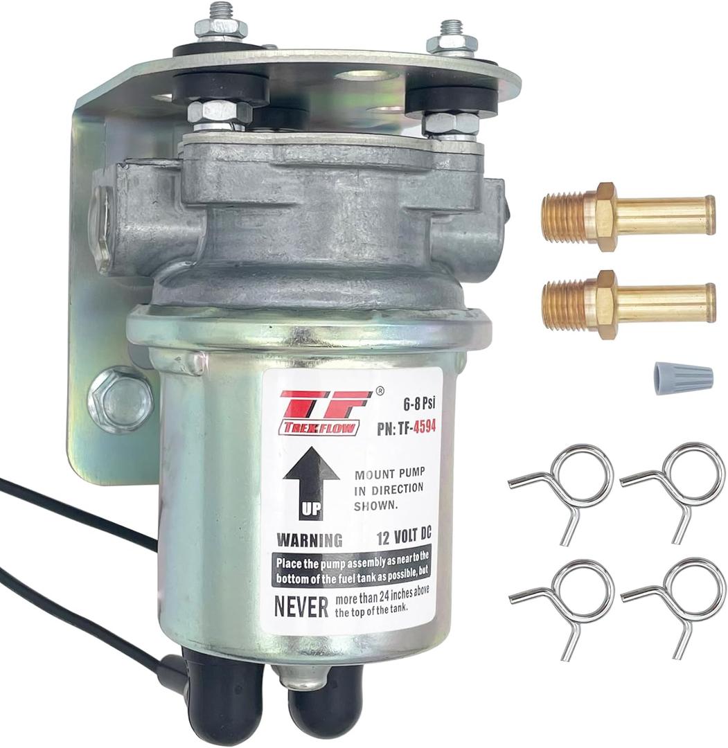 P4594 replacement Electric Fuel Pump 12V 6-8 Psi fuel pump pre-assembled universal rotary vane for automotive replacement (wiring attachment improved)