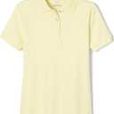 3 x French Toast Girls' Short Sleeve Picot Collar Polo School Uniform Shirt (Standard and Plus) (Yellow, XL)