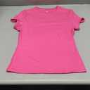 Sunzel Short Sleeve Shirts for Women Slim Fit Double Lined T Shirt with Crew Neck Basic Summer Tops for Workout & Casual, Hot Pink, Large