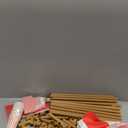Meooeck 75 Pcs Carnival Circus Concession Stand Decor Kit Red White Striped Table Skirt and Pennant with Red White Striped Popcorn Boxes and Straws for Carnival Party Supplies