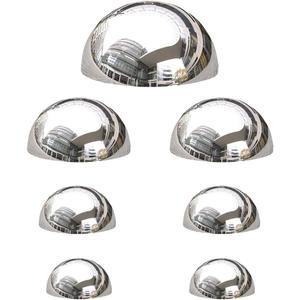 7pcs Half Gazing Globe Mirror Ball,Silver 304 Stainless Steel Hollow Polished Reflective Smooth Garden Sphere,Colorful and Shiny Addition to Any Garden or Home