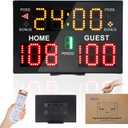 Portable Digital Scoreboard with Remote, LED Electronic Score Keeper, Battery Powered Basketball Score Board, Outdoor Scoreboard for Indoor Outdoor Courts & Sports Events, tyle Name: Standard, without tripod