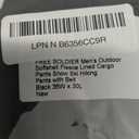 FREE SOLDIER Men's Outdoor Softshell Fleece Lined Cargo Pants Snow Ski Hiking Pants with Belt (36W x 30L, Black)