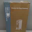 Dumos Oil Filled Radiator Heater with Adjustable Thermostat, 1500W Oil Space Heater for Indoor Use, Portable, 22inch Bright Black