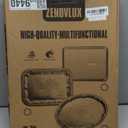 4-Pack 15.7" x 11.8" Large Silver Serving Trays for Party Set - Floral Engraved Serving Platters, Wedding Birthday Mirror Tray for Christmas, Food, Appetizer, Charcuterie, Cookies, Desserts