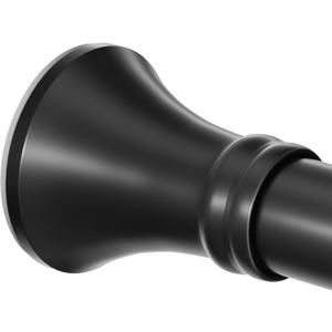 YNL Matte Black Shower Curtain Rod 36-84 Inch(3-7ft), No Slip No Drill Stainless Steel Spring Tension Curtain Rod, No Rust Shower Rod Adjustable For Bathroom Window Bedroom