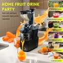 Cold Press Juicer Machines Slow Masticating High Yield Pulp separation Can make fruit ice cream Multi-Functional for Home Commercial Use Wide Feed Chute (Black)
