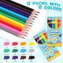 Toidgy 144 Count Colored Pencils for Kids, 12 Packs Colored Pencils Bulk 12 Colors, Pre-sharpened Color Pencils for Adults, Bulk School Supplies for Teachers, Back to School Supplies, Classroom Prizes