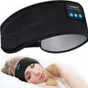 Voerou Sleep Headphones, Adjustable Bluetooth Headband, Ultra-Long Play Time Sleeping Headphones with Built in HD Hi Fi Speakers, Perfect for Sleep, Workout, Tennis, Yoga, Travel, Insomnia (Black&grey)