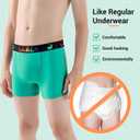 Carer Washable Incontinence Underwear for Children with Front Absorbent 100ML Cotton Reusable Boys Incontinence Underwear Breathable Kids Absorbent Leak Proof Briefs for Boy, 5 Pack, Medium