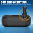 for Retroid Pocket 5 Case, Silicone Cover Shell Anti-Slip, Shock Proof, Soft Protective for Retroid Pocket 5 Retro Handheld Game Console Accessories with Lanyard - Black