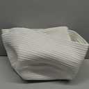 Off White Storage Cubes Baskets Bins for Shelves - Set of 2 Rectangular Closet Organizers, Woven Rope Baskets for Baby Nursery (2pcs-13"D x 10"W x 8.26"H)