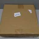 Farmhouse Two Tiered Wooden Tray Stand, UBTKEY 2 Tier Wood Round Decorative Tray with Metal Handle for Rustic Home Decor Seasonal Decorations (Rustic Brown)